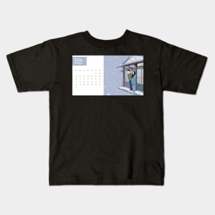 Calendar 2022 July with Korean Dramas Kids T-Shirt